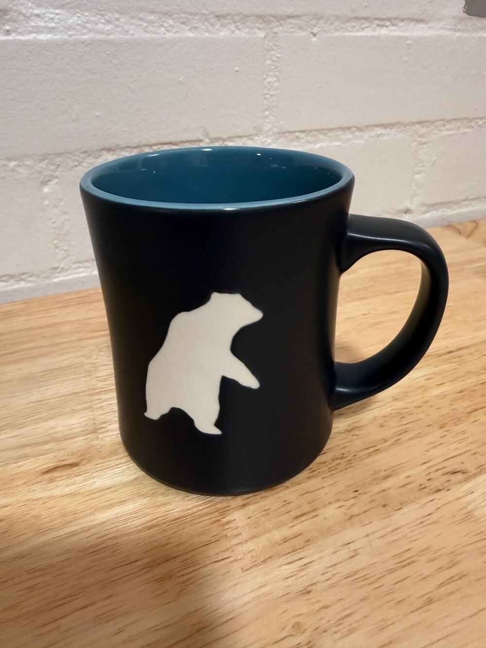 Starbucks 2012 Yukon Blend Polar Bear Mug 14 oz Navy Teal Collector Coffee Cup